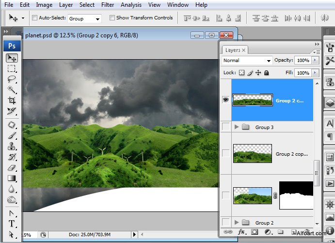 Castle in the Sky, castle in the clouds, dreamy landscape, mysterious, illustration, fantastic, rainbow effect in photoshop